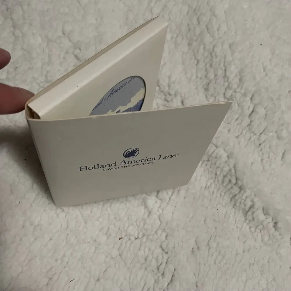 Holland America‎ Line Blue Delft Tile coasters Signature Class Ships collectible